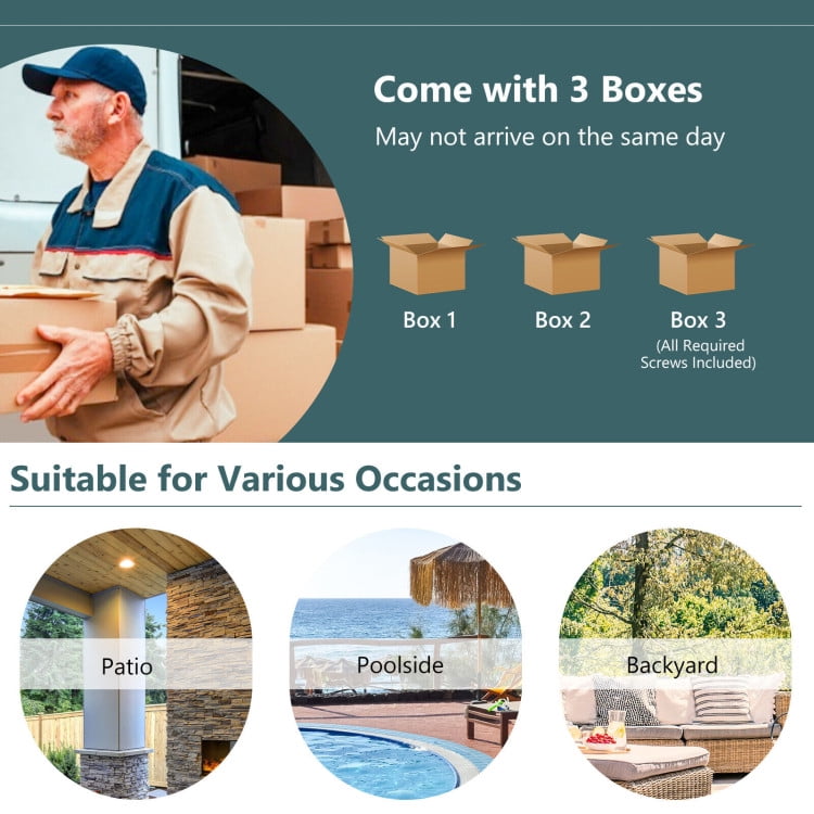 Aimee Lii 4 Pieces Wicker Patio Furniture Set with Tempered Glass Coffee Table, Wicker Outdoor Sectional, Turquoise Aimee Lii 4 Pieces Wicker Patio Furniture Set with Tempered Glass Coffee Table, Wicker Outdoor Sectional, Turquoise