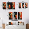 thumbnail image 4 of Designart "Sensual Delight Vintage Portrait under the Full Moon V" Woman Sensual Wall Art Set Of 3 - Glam Red Canvas Set For Living Room Decor, 4 of 6