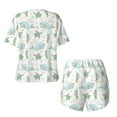 thumbnail image 5 of Picia Whale And Turtle Pajamas Sets for Women Soft Short-Sleeved Pjs with Lounge Shorts Two Piece Sleepwear-XX-Large, 5 of 9