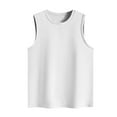 thumbnail image 4 of loopsun Plus Size Tops for Womens,Womens Summer Tops,Women's Summer Casual Fashion Solid Color Loose Round Neck Sleeveless White XL, 4 of 4