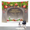 thumbnail image 2 of ZEALGNED Scene Christmas Holidays with Baubles and Winter Village House Door Wall Sign Arch Wall Art Hanging Tapestry Home Decor for Living Room Bedroom Dorm 60x80 inch, 2 of 2