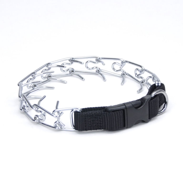 Coastal Pet Prong Training Collar, Chrome Metal Black photo 1