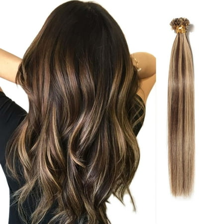 S Noilite 200 Strands Pre Bonded Human Hair Extensions U Tip Nail
