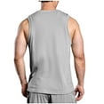 thumbnail image 3 of Hicidod Tank Tops Men Big And Tall Sleeveless Beach Lighweight Shirts for Men Summe Solid Workout Casual Button Down T-Shirts Deals, 3 of 5