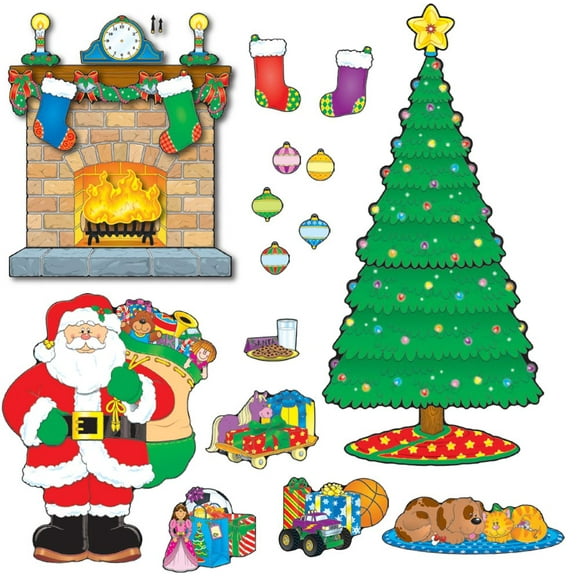 Carson-Dellosa CD-110062 Tableau d'Affichage de Scène de Noël, 59 Pcs