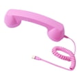 thumbnail image 3 of Bunblic Retro Phone with Noise Reduction, Built-in , Wired Connection, Volume Control, Comfortable Grip, High-Quality Materials, Touch Control Rose Pink, 3 of 8