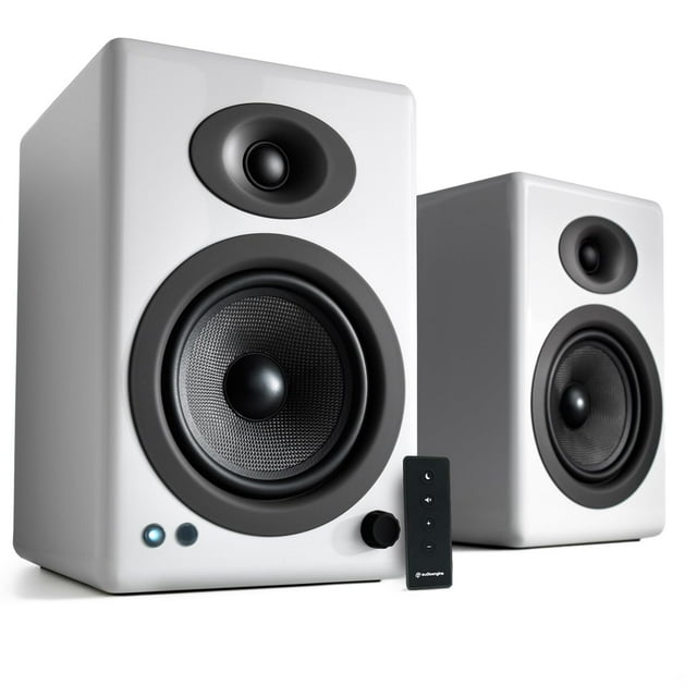 Audioengine A5+ Wireless Bluetooth Bookshelf Speakers - Premium 150W Stereo Speakers for Music, Gaming, Turntables, Home Theater Systems - Powerful Studio Monitors