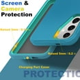 thumbnail image 3 of For Samsung Galaxy S24 / Galaxy S25 Case Shockproof Dust / Drop proof Heavy Duty Rugged Protectie Cover 3 in 1 Layers Case For Galaxy S24 S25 6.2'' Teal, 3 of 9