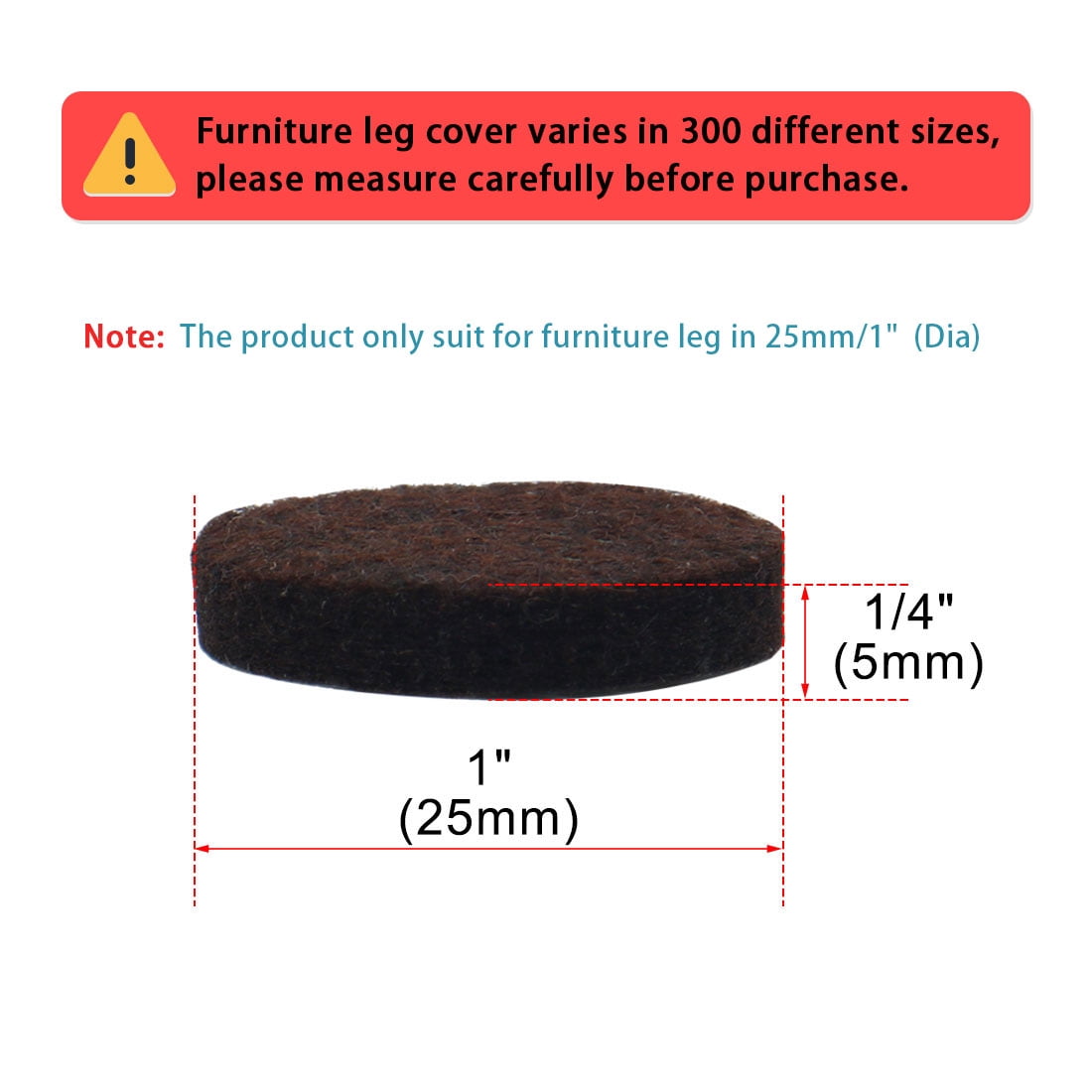 Unique Bargains Polyvinyl Chloride Table Leg Caps Floor Protector Set 0.98" x 0.20"