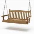 thumbnail image 2 of SimplyPoly Amish Made Mission Composite Porch Swing, 5-Foot, Tudor Brown, 2 of 3