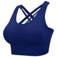 thumbnail image 4 of Sngxgn Women's Sports Bras Fitness Backless Padded Low Impact Bra Yoga Crop Tank Top(Blue,L), 4 of 4