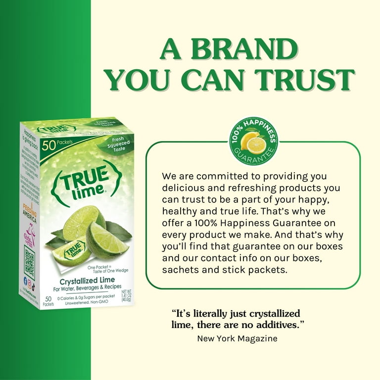 True Lime 50ct, Flavor Concentrated, Sugar-Free Drink Packets