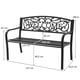 thumbnail image 3 of Banco de Jardín Costway Estructura de Metal con Letrero WELCOME Negro 127 x 63,5 x 89 cm, 3 of 10