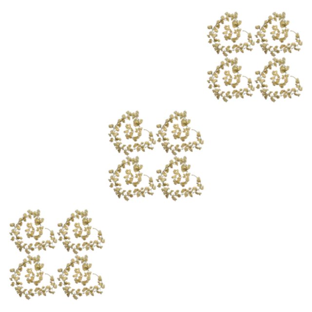 Yuarrent 4 Uds. Guirnalda de flores de seda vid fácil de limpiar durabilidad duradera elegante bajo mantenimiento champán 135 cabeza Type1 NO1