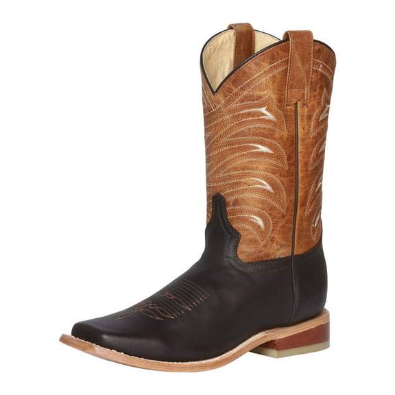 Men's Genuine Leather Classic Western Rodeo Cowboy Boots 'El General' Choco 42992