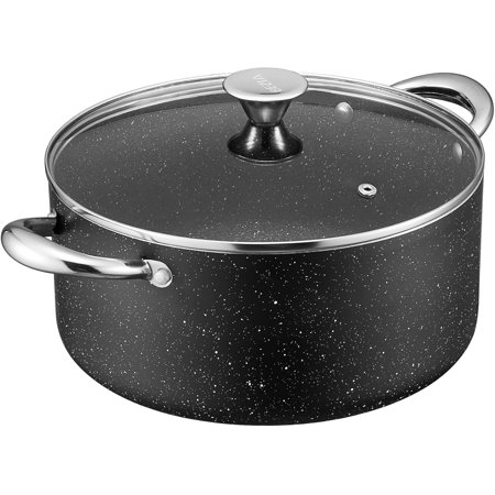 6 Quart Nonstick Cooking Pot with Lid, Induction and Oven Safe, Perfect for Stews, Soups and All Stovetops