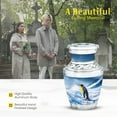 thumbnail image 3 of MUKTIVE Penguin Memorial Burial Urns for Human Ashes Women & Men, Grey Cremation Urn for Ashes Adult Mom Funeral, Small Keepsake 3 Inch Urns for Adult Male & Feamle for Cremated Remains, 3 of 7