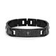 thumbnail image 1 of Pulsera IP negra con acento de oración en inglés Steeltime 613-150-B, 1 of 1