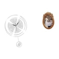 thumbnail image 1 of Elegante reloj de pared de acrílico y marco de fotos de resina ornamentado, silencioso y ligero, para cocina, estudio, decoración de granja, soporte d, 1 of 8