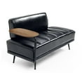 thumbnail image 6 of Jopath 55" W Modern Faux Leather Ottoman Bench with Swivel Tray,Upholstered End of Bed Bench Tray Table for Bedroom,Living Room,Entryway,Black, 6 of 8