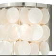 thumbnail image 6 of Elsa 1 Light Satin Nickel Capiz Shell Coastal Bathroom Wall Fixture, 6 of 8