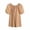 A-Khaki, variant on Off Shoulder Tops Women Loose Puffer Sleeve Blouse Summer Crewneck Shirt Summer Smocked Casual Clothes Black