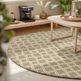 thumbnail image 3 of Round Rugs 6Ft, Brown Morocco Round Area Rug Washable Indoor Throw Carpet, Abstract Modern Geometric Textured Soft Non Slip Circle Rug for Office Cabinet Home Decor Aesthetic, 3 of 8