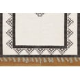 thumbnail image 4 of Casavani - 10'x10' Handblock Printed Beige Cotton Dhurrie Square Area Rugs for Bedroom & Dining Room, 4 of 6