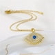 thumbnail image 2 of Collar de circonio con incrustaciones de cobre para mujer, collar con colgante de ojo de diablo de acero inoxidable, collar de mal de ojo, 2 of 5