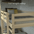 thumbnail image 6 of From the Tree Furniture Solid Wood Bunk Bed with Ladder & Safety Rails – Heavy-Duty Kids & Teen Bunk Frame for Bedroom or Guest Room, 6 of 11
