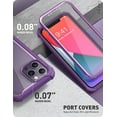 thumbnail image 5 of i-Blason Ares Series iPhone 12 Pro Max Case 6.7" 2020 Release, Dual Layer Rugged Clear Bumper Case for iPhone 12 Pro Max with Built-in Screen Protector (Purple), 5 of 7