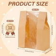 thumbnail image 2 of HLONK 100 Pack Food-Safe Paper Bread Bags with Window - 50% Thicker 13.7x8.2x3.7in Large Bakery-Style Bags for Homemade Sourdough  Artisan Bread  Cookies & Snacks - Includes 120 Cute Seal, 2 of 5