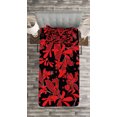 thumbnail image 3 of Ambesonne Abstract Quilted Bedspread Set 2 Pcs, Oceanic Island Flower Art, Twin Size, White Black Ruby, 3 of 3