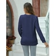 thumbnail image 6 of Yesfashion Women's Cable Knit Maternity Tops Round Neck Long Sleeve Pregnancy Nursing Pullover Sweatshirt Double Split with Buttons, 6 of 7