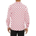 thumbnail image 3 of INSPIRE CHIC Polka Dots Shirt for Men's Pointed Collar Button Long Sleeve Shirts, 3 of 4