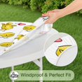 thumbnail image 5 of White Chicken Yellow Chick Pattern Round Fitted Tablecloth with Elastic Edge,Dining Table Cover Waterproof,Outdoor Round Tablecloth for Camping,Dining,Indoor and Outdoor, 5 of 7