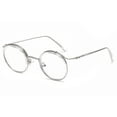 thumbnail image 3 of Unisex Retro Round Frame Clear Lens Designer Mens Womens Vintage Eyeglasses Metal Glasses, 3 of 5