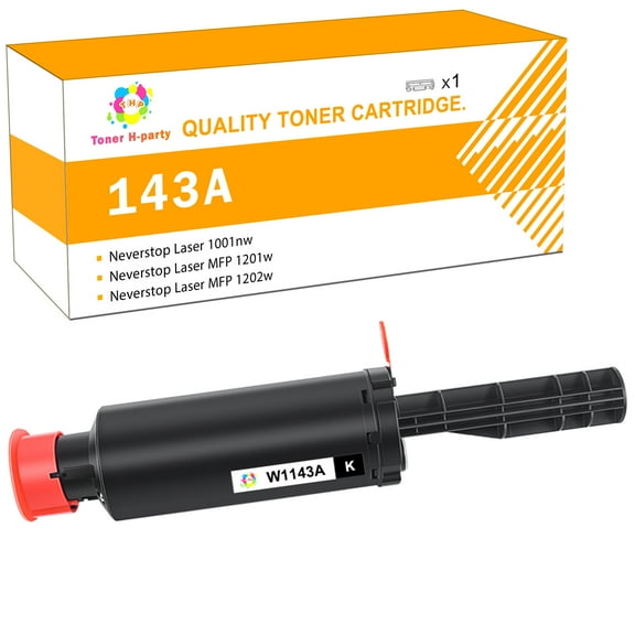 Toner H-Party Compatible Toner Cartridge Replacement for HP W1143A for Use with HP Neverstop Laser 1001nw 1201w 1202w Printer Ink (Black,1-Pack)