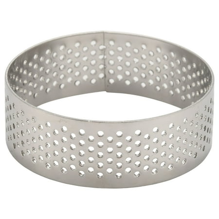 

Perforated Tart Ring Cake Mousse Molds Ring Heat-Resistant Porous Cake Mousse Molds Non-Stick Bottom Tower Pie Cake Ring