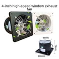 thumbnail image 2 of Ventilador de escape silencioso de pared de 4 pulgadas y 100 mm para ventana de baño, ventilador de escape, ventilador de tubo de ventilación, 2 of 4