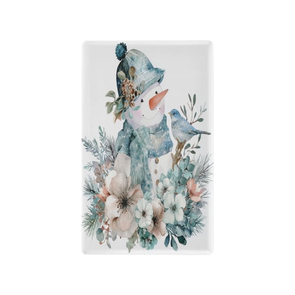 Light Switch Cover Switch Plate Outlet Cover Plug Cover for Electrical Unused Outlet Cover Snowman with Flowers Bird