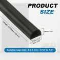 thumbnail image 2 of 39.4Ft x 3/8" Weather Stripping Door Seal, Silicone Self-Adhesive Door Frame Seal Strip for 3/16"-1/4" Doors Window Frame Gap Filler, Black, 2 of 6