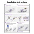 thumbnail image 2 of VCELINK CAT6 Connecteur RJ45 Sans Outil, Prise UTP Réutilisable Compacte Sans Sertissage pour Terminaison sur le Terrain pour Câbles Ethernet 23-26 AWG, 1000 Mbps, Transparent, 2 of 9