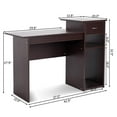 thumbnail image 3 of Giantex Computer Table Desk, Modern Simple Wooden Desk w/Storage Drawer & Compartments, Study Writing Computer Table for Home Office, 3 of 8