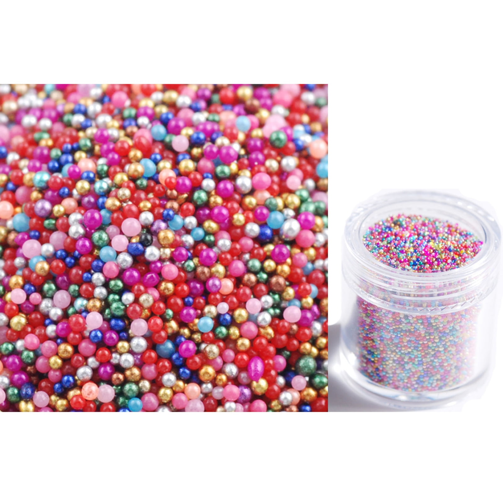 Transparent DIY 3D Nail Art Decoration Mini Glass Beads, Tiny Caviar Nail  Beads, 0.60.8mm 