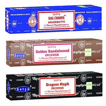 Goloka Nag Champa Incense Stick/Agarbathi With Wooden Agarbati Stand With Brass Work - Pack Of 250 Gm