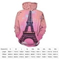thumbnail image 2 of Eiffel Tower with Butterflies Men's Women Vintage 3D Hooded Sweatshirt - All-Season Loose Fit Streetwear, 2 of 6
