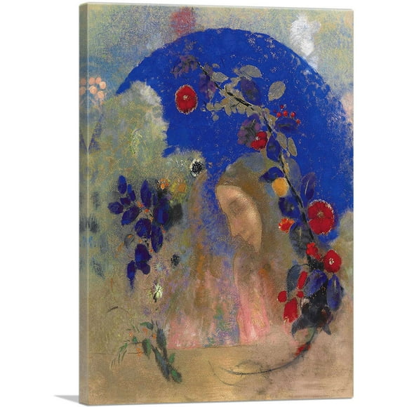 ARTCANVAS Profil Sous Une Arche 1905 Canvas Art Print by Odilon Redon - Size: 26" x 18" (1.50" Deep)