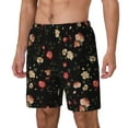 thumbnail image 2 of Fotbe Red White Flowers Men’s Swim Trunks Quick Dry Swim Shorts Board Shorts with Mesh Lining-XX-Large, 2 of 9