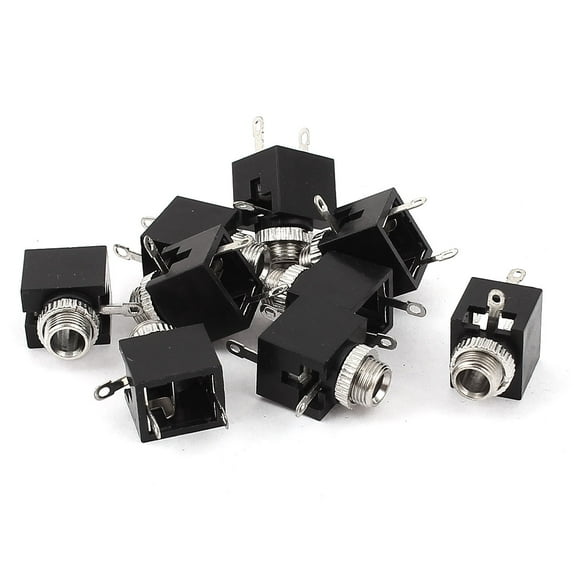 9 Pcs PCB Mount 3 Pin Terminals 3.5mm Female Audio Jack Socket Connector